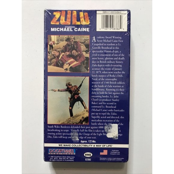 ZULU Michael Caine New Sealed VHS - Picture 3 of 3
